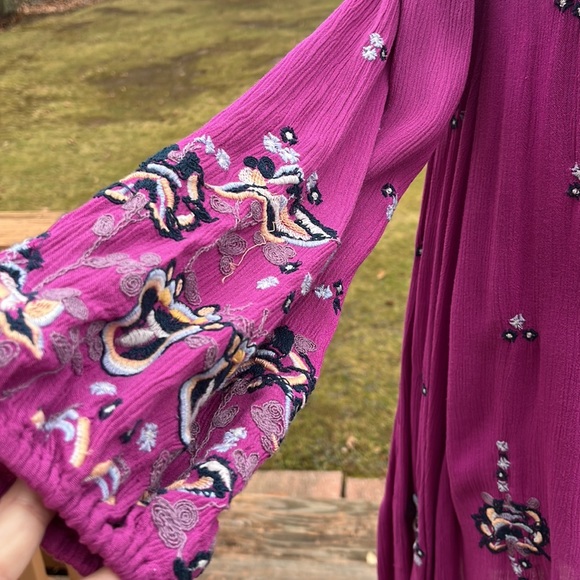 Free People embroidered boho dress S-M - Picture 5 of 9